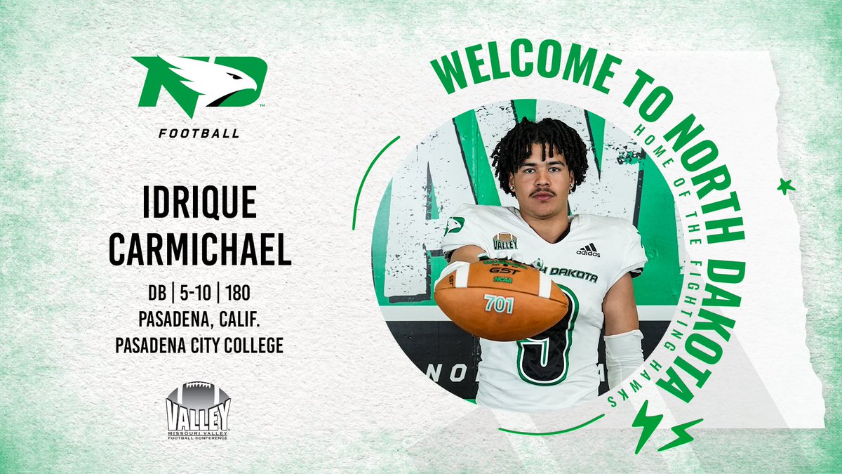 The interception machine <a href="/idqcarm05/">Idrique Carmichael</a> is now a Fighting Hawk!

#UNDproud | #LGH
