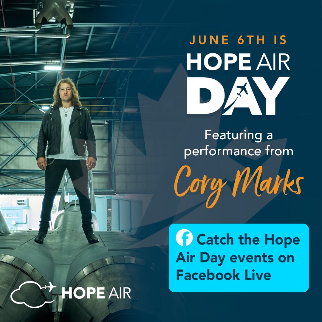 Hope Air (@hopeair) on Twitter photo June 6 is #HopeAirDay! Join us on Facebook Live for updates from across Canada, community messages, and a special concert by <a href="/corymarksmusic/">Cory Marks</a> Celebrate with us, wherever you are: facebook.com/share/1AvLfeZf… June 6 is #HopeAirDay! Join us on Facebook Live for updates from across Canada, community messages, and a special concert by <a href="/corymarksmusic/">Cory Marks</a> Celebrate with us, wherever you are: facebook.com/share/1AvLfeZf…