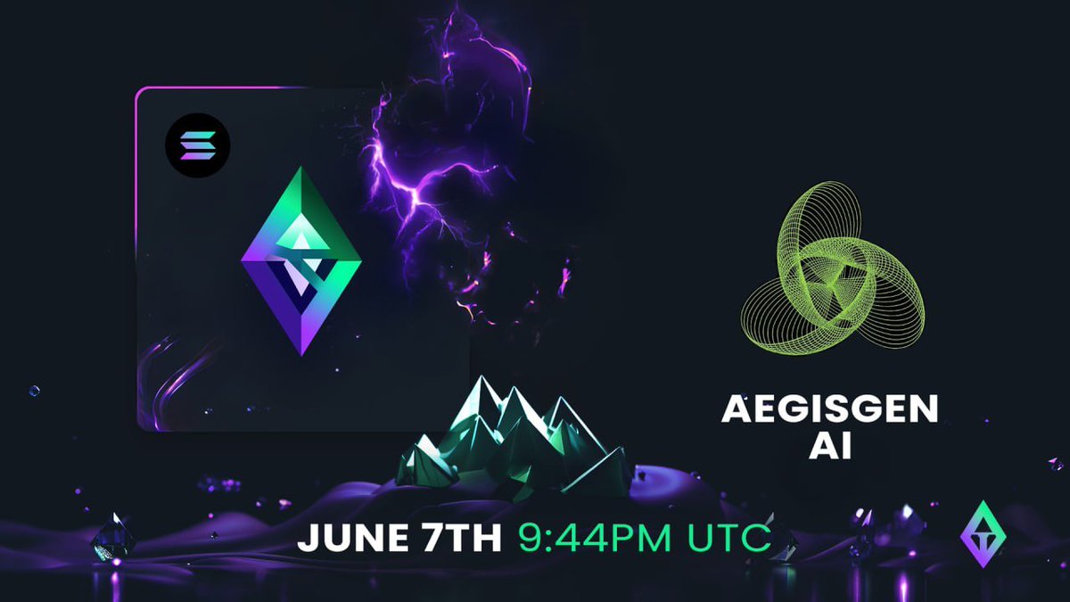 ๐๐ฒ๐บ๐ฃ๐ฎ๐ฑ (@thegempad) on Twitter photo We are happy to announce that the fair launch for
<a href="/AegisGenAi/">AegisGen AI</a> is taking place on the 7th of June at 9:44pm UTC!
โ
Fair launch link: solsale.app/presale/HkzGEVโฆ
AegisGen AI is a ground-breaking platform built on Solana, designed to create and deploy intelligent agents that handle We are happy to announce that the fair launch for
<a href="/AegisGenAi/">AegisGen AI</a> is taking place on the 7th of June at 9:44pm UTC!
โ
Fair launch link: solsale.app/presale/HkzGEVโฆ
AegisGen AI is a ground-breaking platform built on Solana, designed to create and deploy intelligent agents that handle