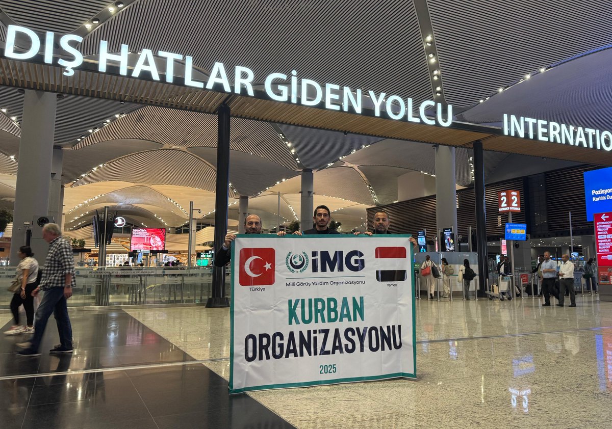2025 Kurban Organizasyonu kapsamında Yemen ekibimiz yola çıktı! 🇾🇪

Ekiplerimiz, bizi vekil kıldığınız ve emanet ettiğiniz vacip kurbanlarınızı kesip ihtiyaç sahibi kardeşlerimize ulaştıracaklar.

#İMGTürkiye