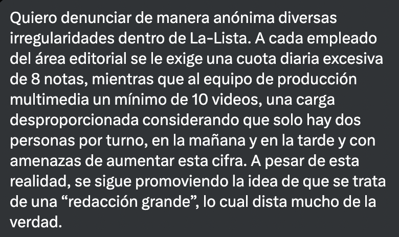 MediosTerror's tweet photo. Nos hacen llegar esta denuncia de @LaListanews.
@STPS_mx https://t.co/1IupdpVFxk