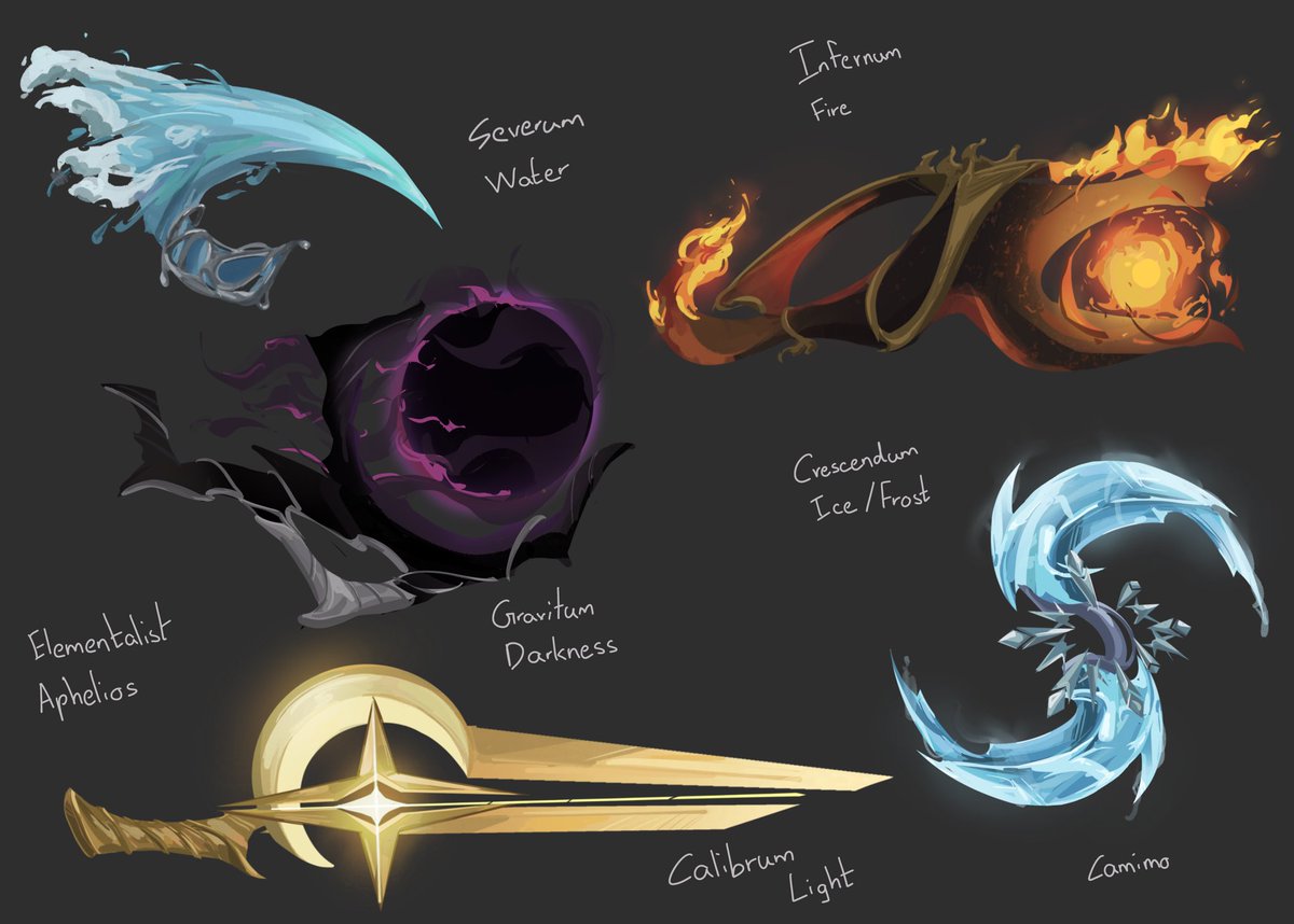 yamicamimomo's tweet photo. Elementalist #Aphelios weapon design https://t.co/akjOEwseqm