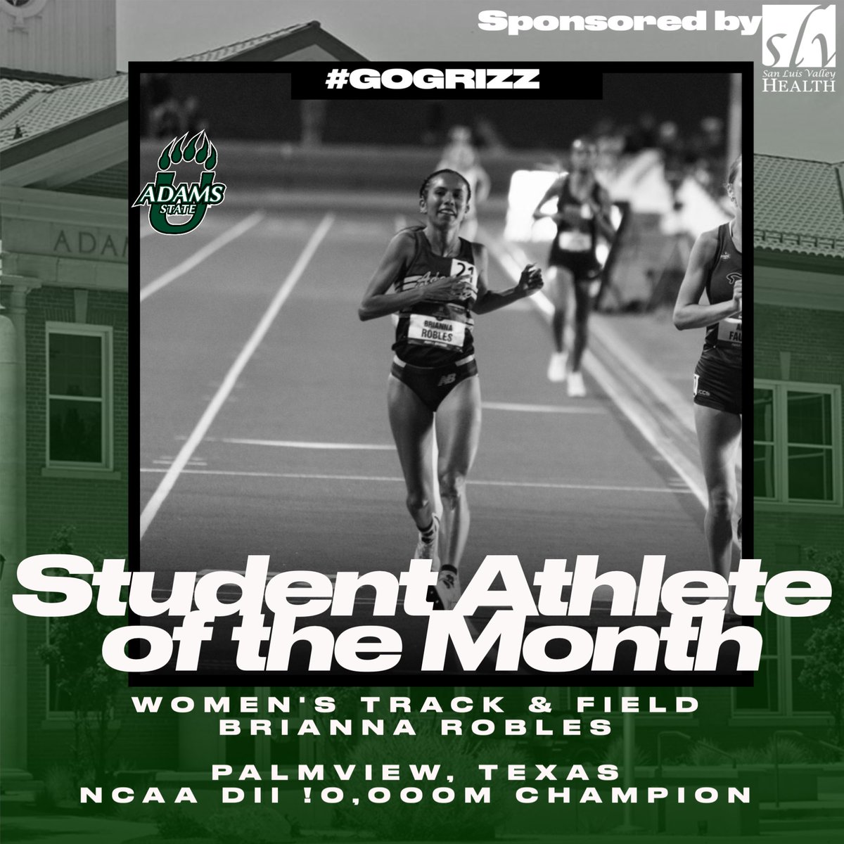 Student-Athlete of the Month goes to Brianna Robles of the Women's Track &amp; Field!  

#GoGrizzGo