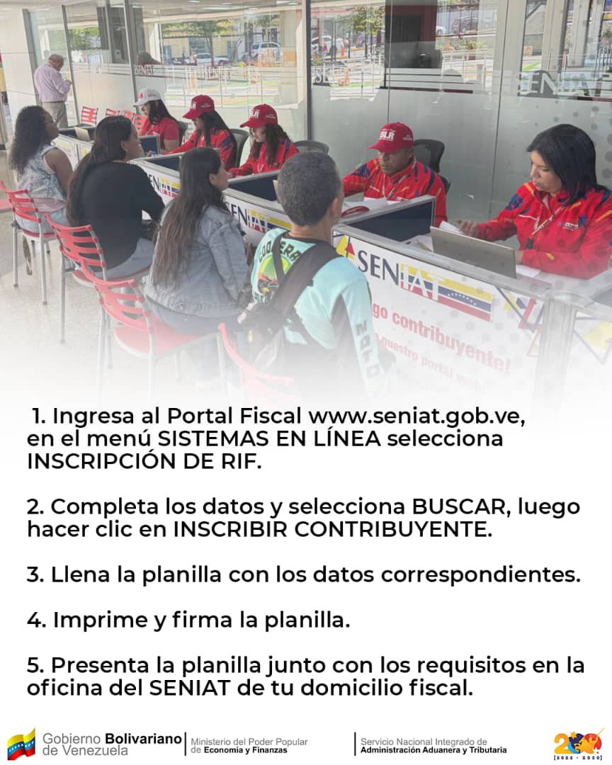 SENIAT_Oficial's tweet photo. ¡Esta información es para ti! 👇🏼

Tramita tu RIF por primera vez fácil y rápido.

 #RIF #TipsTributarios  #Seniat #Venezuela #Impuestos #ISLR #SENIAT https://t.co/ypW5AB2mvq