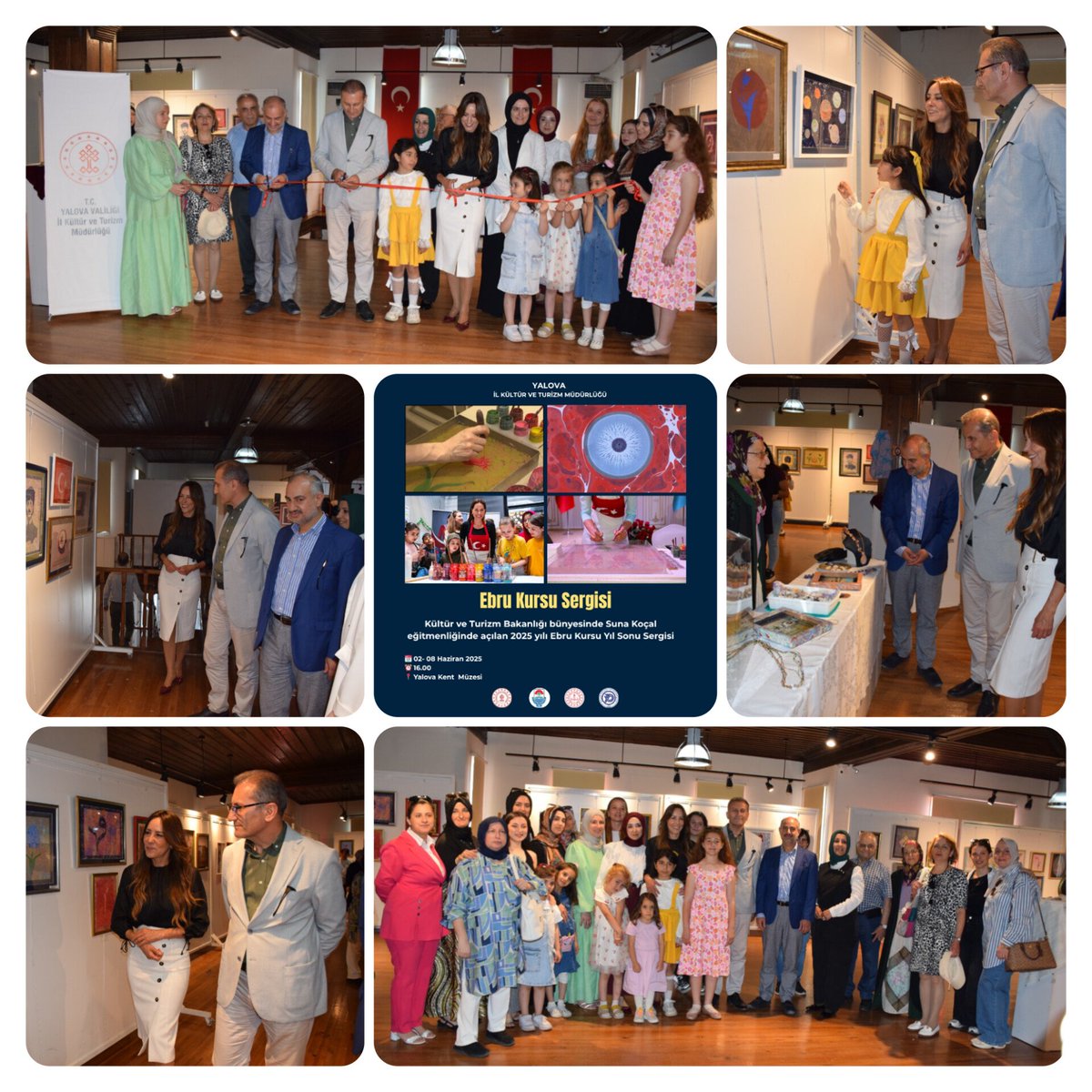 Kültür ve Turizm Bakanlığı bünyesinde, Suna Koçal rehberliğinde gerçekleşen 2025 Ebru Kursu’nun yıl sonu sergisi Yalova Kent Müzesinde açıldı!
📍 2–8 Haziran
Renklerin suyla dansına tanık olmak için sergimize bekliyoruz! 💧

#EbruSanatı #YalovaKentMüzesi #SunaKoçal #Sanatlaİçİçe
