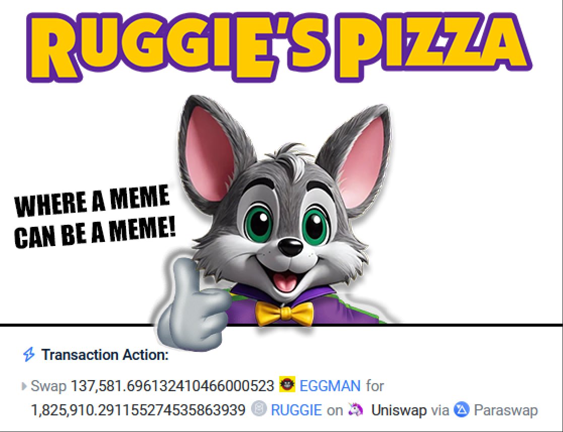 bg10xoxo's tweet photo. some legendary $RUGGIE memes i found on my drive, we grew so much from there and are still here @ruggiespizza is one of the most undervalued projects on #sonic @SonicLabs https://t.co/m6QMv79mJX