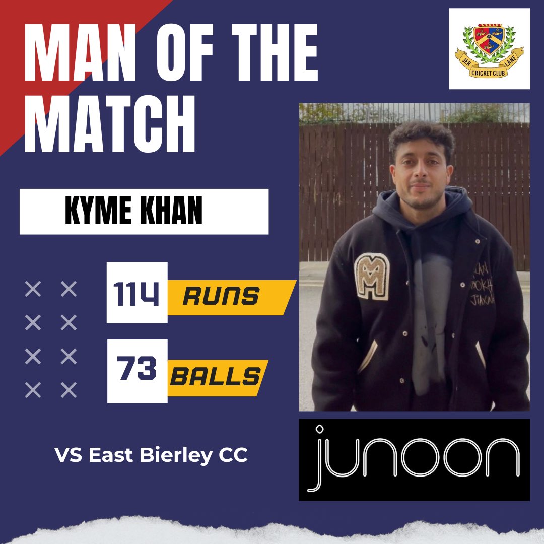 Jer Lane CC (@jerlanecc) on Twitter photo The 1st XI boys scored a mammoth 323/8 in 38 overs vs <a href="/EastBierleyCC/">East Bierley CC</a> in the Priestley cup. Kyme blitzed 114 in 73 balls Adal Islam41, Ahsan Hafeez Bhatti 41 and Hamzah Iqbal 42 in 21 balls.
East Bierley only managed 210/7 in 38 overs with Aamir taking 3-25 and Yasar 2-48. The 1st XI boys scored a mammoth 323/8 in 38 overs vs <a href="/EastBierleyCC/">East Bierley CC</a> in the Priestley cup. Kyme blitzed 114 in 73 balls Adal Islam41, Ahsan Hafeez Bhatti 41 and Hamzah Iqbal 42 in 21 balls.
East Bierley only managed 210/7 in 38 overs with Aamir taking 3-25 and Yasar 2-48.