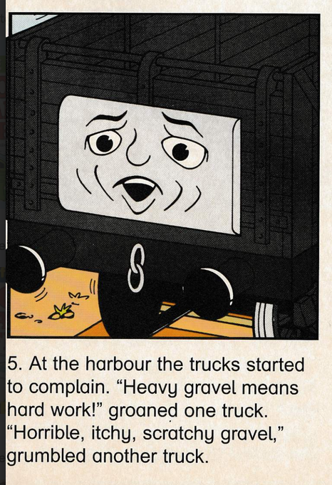 Head canon that the trucks act out because they're just itchy and uncomfortable from debris stuck between their planks.