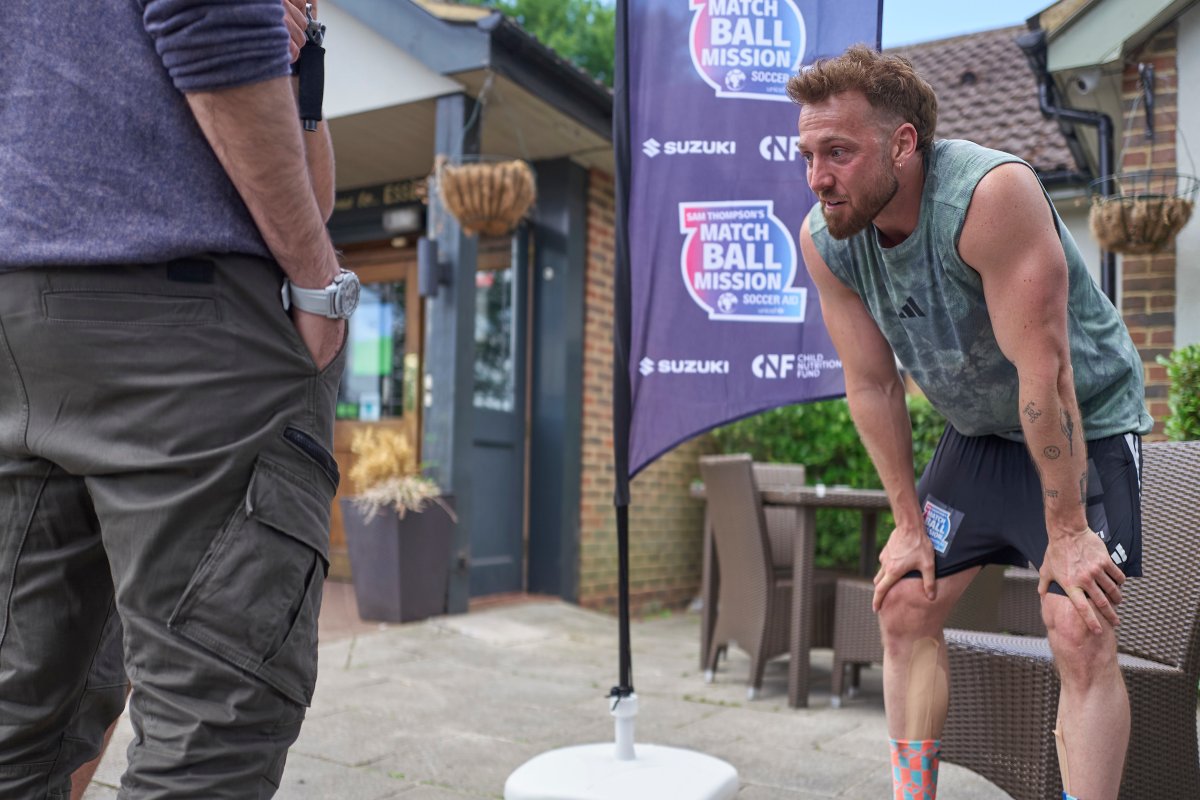 socceraid's tweet photo. 49 miles down. 211 to go. @SamThompsonUK, you've got this! 💪

Head over to our IG to catch all the highlights from Day 1! 👏

#MatchBallMission https://t.co/8DvvjbDxID