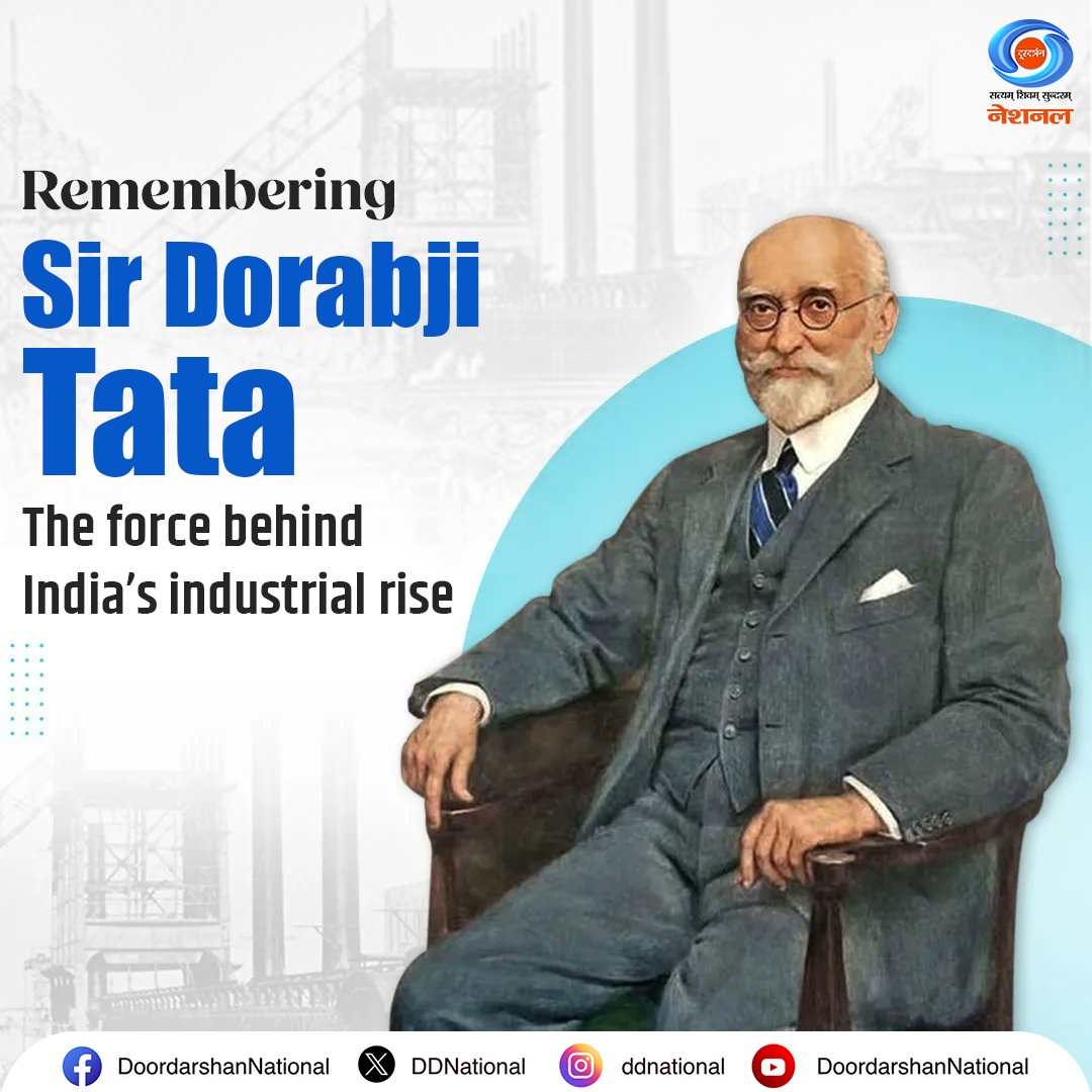 A titan of industry with a heart of gold.

On the death anniversary of Sir Dorabji Tata, we pay homage to the man whose achievements speak volumes: from establishing Tata Steel and Tata Power, to saving his father's industrial dream and igniting India's Olympic journey. His