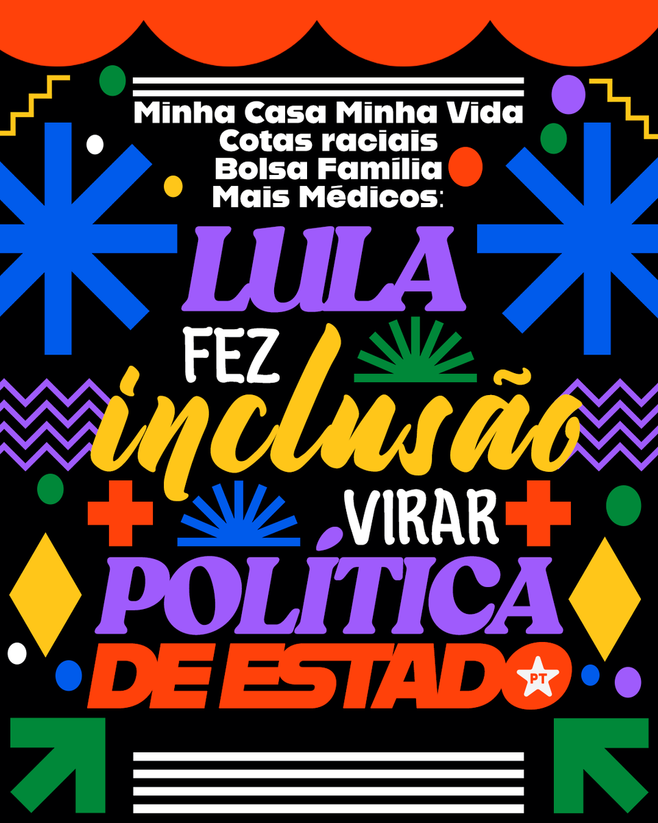 🏡📚👨‍👩‍👧‍👦 Minha Casa Minha Vida, Cotas Raciais, Bolsa Família, Mais Médicos... Tudo isso é direito garantido!

🌟 Presidente Lula fez inclusão virar política de Estado.
Porque povo no centro da política sempre foi prioridade! 🇧🇷🚩