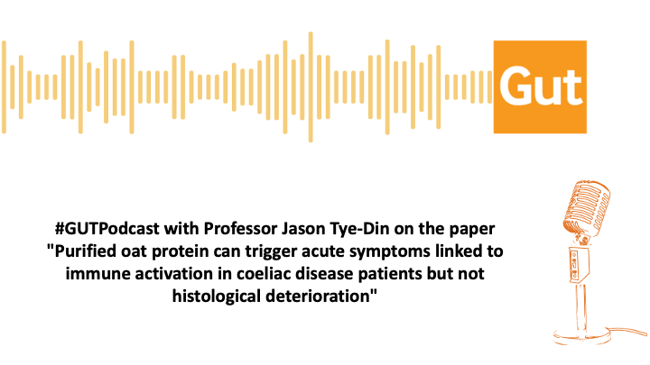 Gut Journal (@gut_bmj) on Twitter photo #GUTPodcast with Professor Tye-Din from the <a href="/WEHI_research/">WEHI (Walter and Eliza Hall Institute)</a> <a href="/UniMelb/">University of Melbourne</a> on the paper by Hardy (<a href="/drmelhardy/">Melinda Hardy</a>) et al entitled
"Purified oat protein can trigger acute symptoms linked to immune activation in coeliac disease patients but not histological deterioration" via
▶️ Apple: #GUTPodcast with Professor Tye-Din from the <a href="/WEHI_research/">WEHI (Walter and Eliza Hall Institute)</a> <a href="/UniMelb/">University of Melbourne</a> on the paper by Hardy (<a href="/drmelhardy/">Melinda Hardy</a>) et al entitled
"Purified oat protein can trigger acute symptoms linked to immune activation in coeliac disease patients but not histological deterioration" via
▶️ Apple: