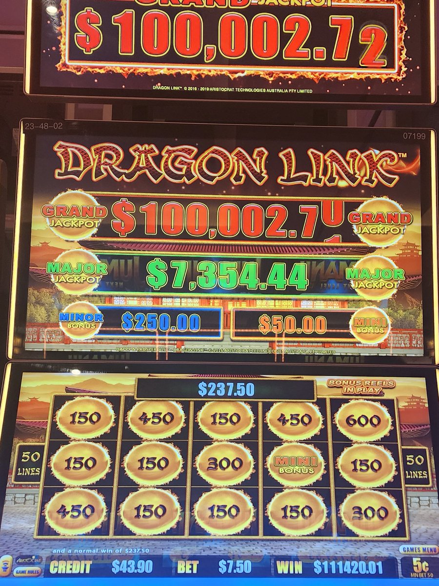 Congratulations to our latest jackpot winner! A $7.50 bet turned into an incredible $111,420.01 win on this Dragon Link machine! 🎰✨

#hardrocktampa
