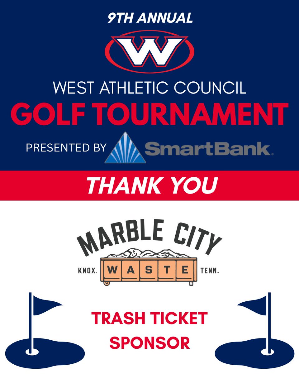 Thank you to Marble City Waste for sponsoring the trash tickets at this year’s golf tournament! #OneWest