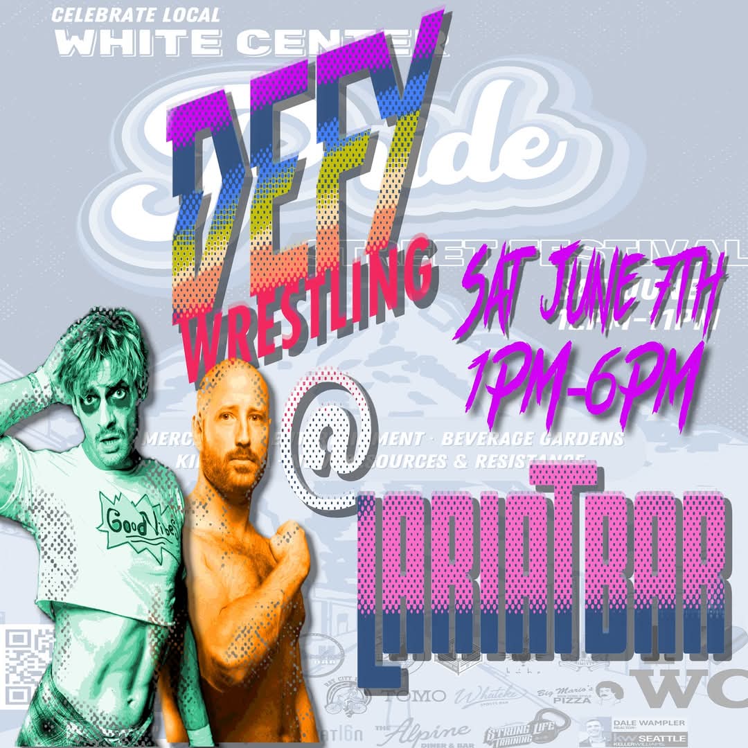 DEFY Wrestling (@defynw) on Twitter photo THIS SATURDAY!!
Come out to White Center for a FREE DEFY event!!
Annual White Center Pride <a href="/lariat_bar/">Lariat Bar</a> THIS SATURDAY!!
Come out to White Center for a FREE DEFY event!!
Annual White Center Pride <a href="/lariat_bar/">Lariat Bar</a>