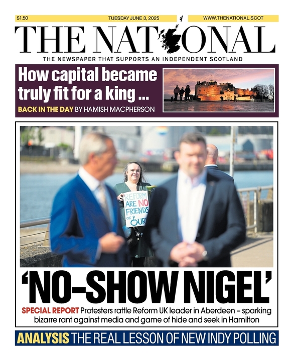 The National: 'No-show Nigel' #TomorrowsPapersToday
