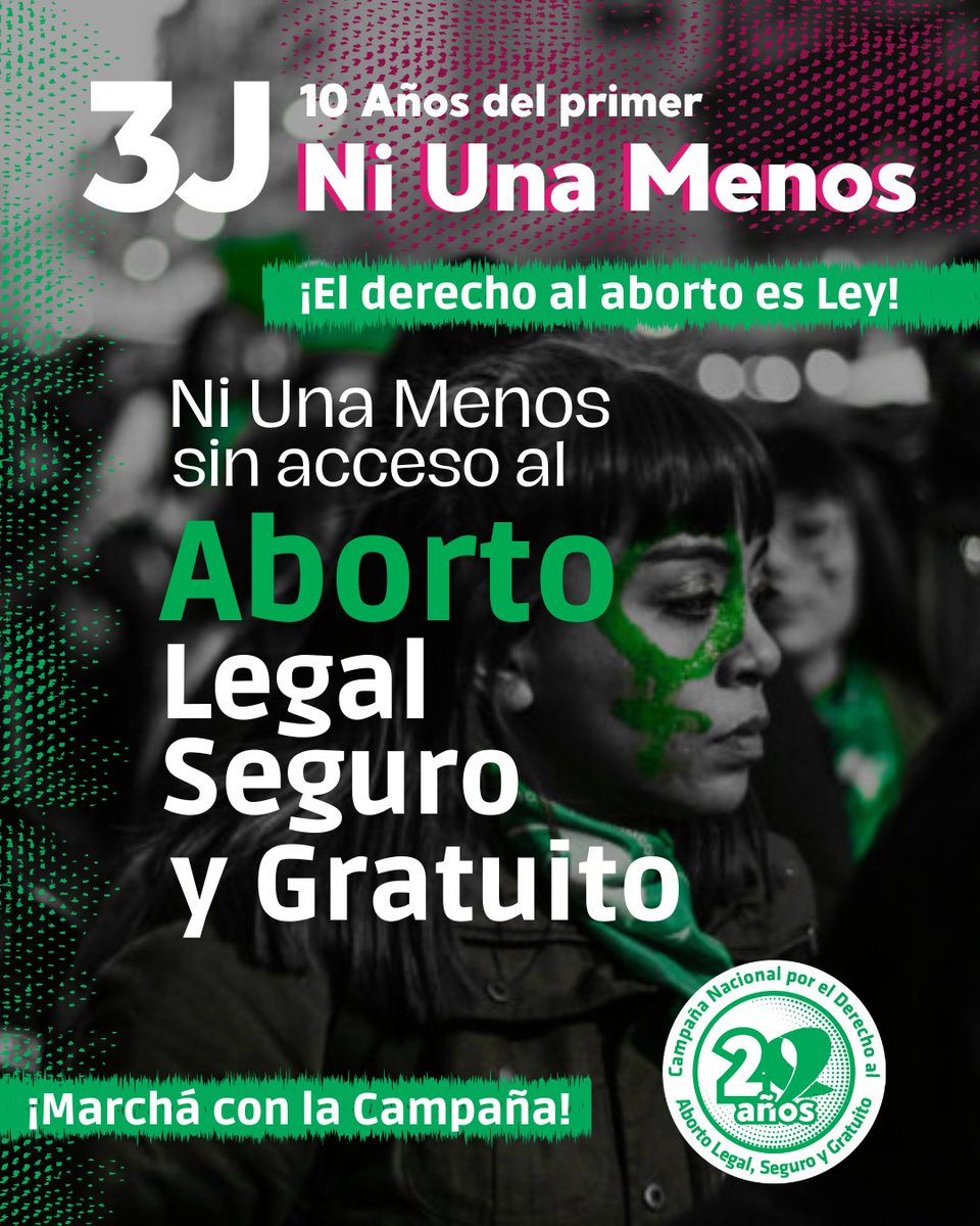 📣 3J | 10 años del primer Ni Una Menos
Marchá con la Campaña 

🚫 Contra toda violencia patriarcal.

🚫 Contra los discursos y crímenes de odio.

😡 Para decir ¡basta de femicidios, lesbicidios, travesticidios y transfemicidios!