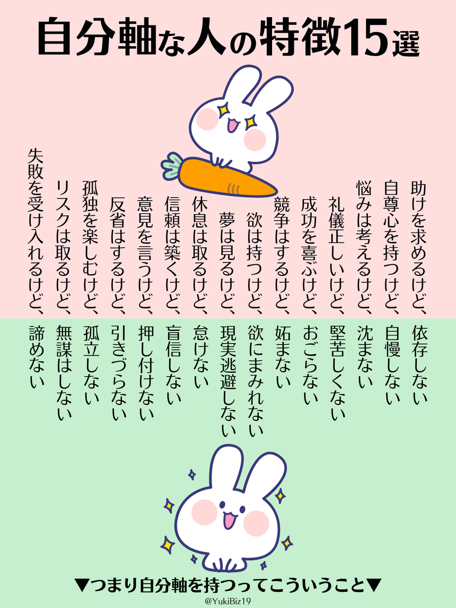 YukiBiz19's tweet photo. 自分軸って何かわからなくなった時に https://t.co/eeLQ1edj45