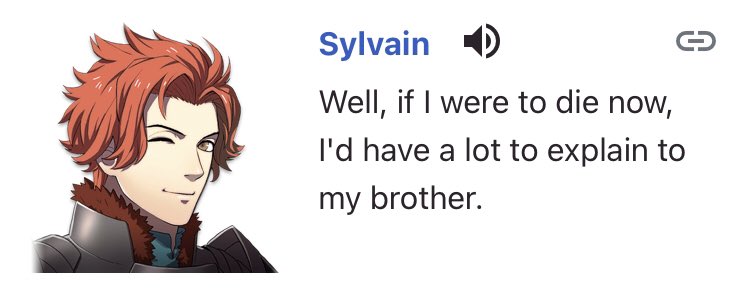 man all these years and his voice lines still have the juice. like wdym you’re going into the final battle anticipating having to tell your brother you failed when you meet him in hell. and you’re winking