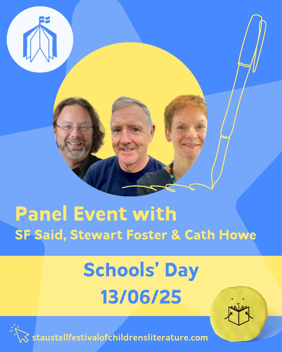 SF Said (@whatsfsaid) on Twitter photo Teachers & librarians! I'm talking about READING FOR PLEASURE in a special event for school staff on June 12, then doing a solo event & a panel for kids in <a href="/StLiterature/">St Austell Festival of Children's Literature</a> Schools Day June 13. If you're in Cornwall, come & join us!
ticketsource.co.uk/cornwall-educa…
…tellfestivalofchildrensliterature.com/2025-festival/… Teachers & librarians! I'm talking about READING FOR PLEASURE in a special event for school staff on June 12, then doing a solo event & a panel for kids in <a href="/StLiterature/">St Austell Festival of Children's Literature</a> Schools Day June 13. If you're in Cornwall, come & join us!
ticketsource.co.uk/cornwall-educa…
…tellfestivalofchildrensliterature.com/2025-festival/…