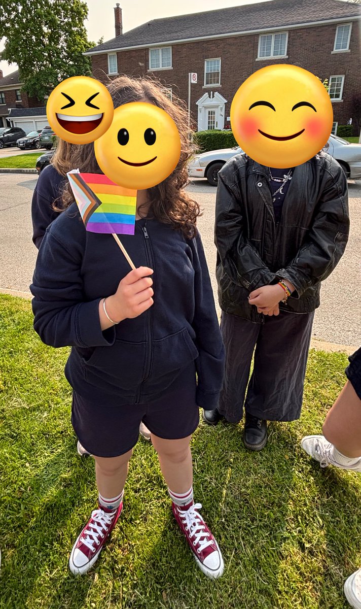 Today, our school community gathered on the front lawn following a liturgy to raise the Pride flag. As a place of welcome, respect &amp; acceptance for all, we stand together in love and care for every person. #PrideMonth #2SLGBTQIA+ Jesus calls us all to love unconditionally. ❤️