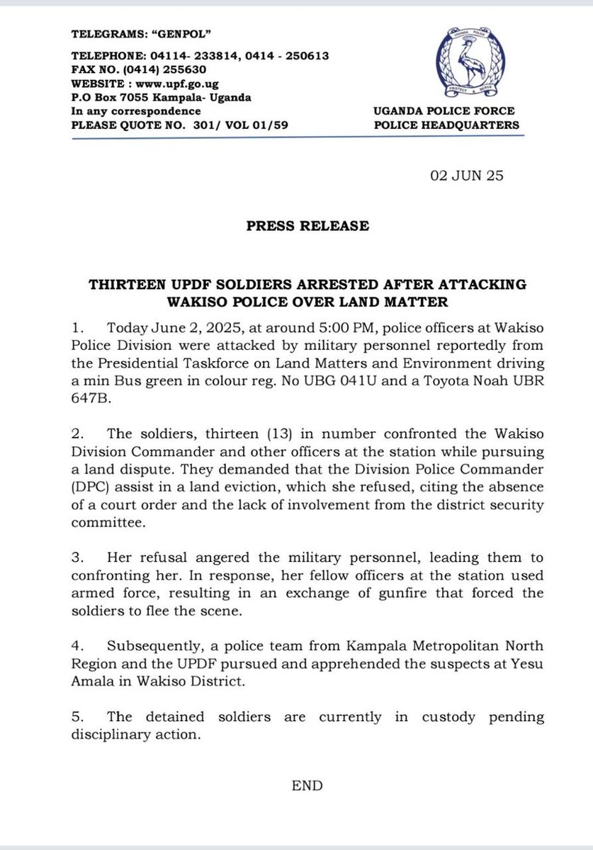 Updf soldiers attached to the Presidential Taskforce on Land matters and Environment finally apprehended.
#NBSUpdates