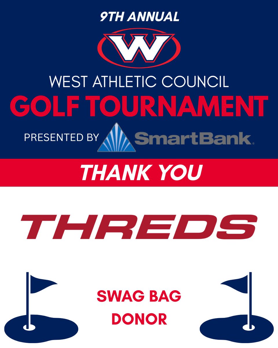 Thank you to Threds for donating swag bags for this year’s golf tournament! #OneWest