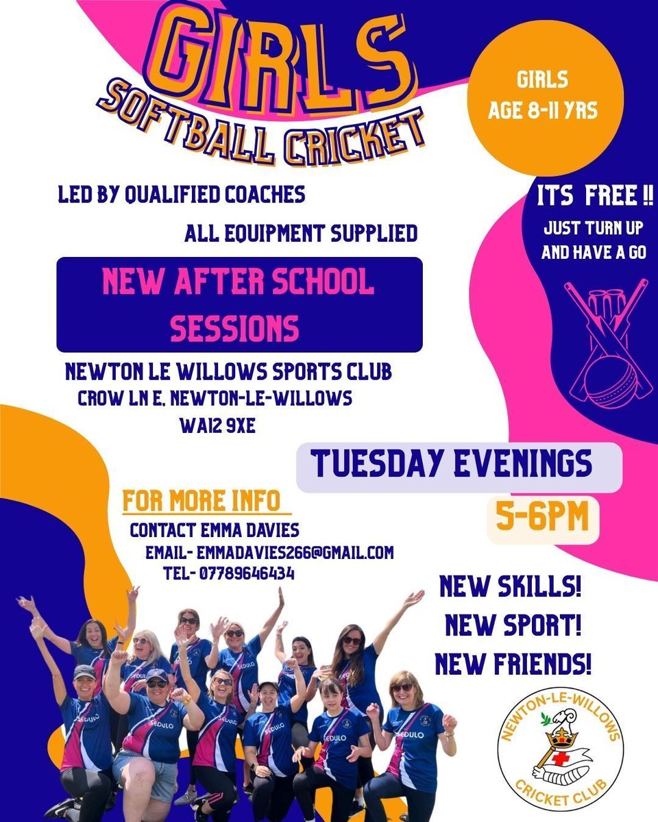 TUESDAY NIGHT !!! - Come along and have a try 💕💙

Girls softball - 8-11yrs 🏏

🕓- 5-6pm 

#softball #girls #girlsinsport #trysomethingnew #softballinthesun