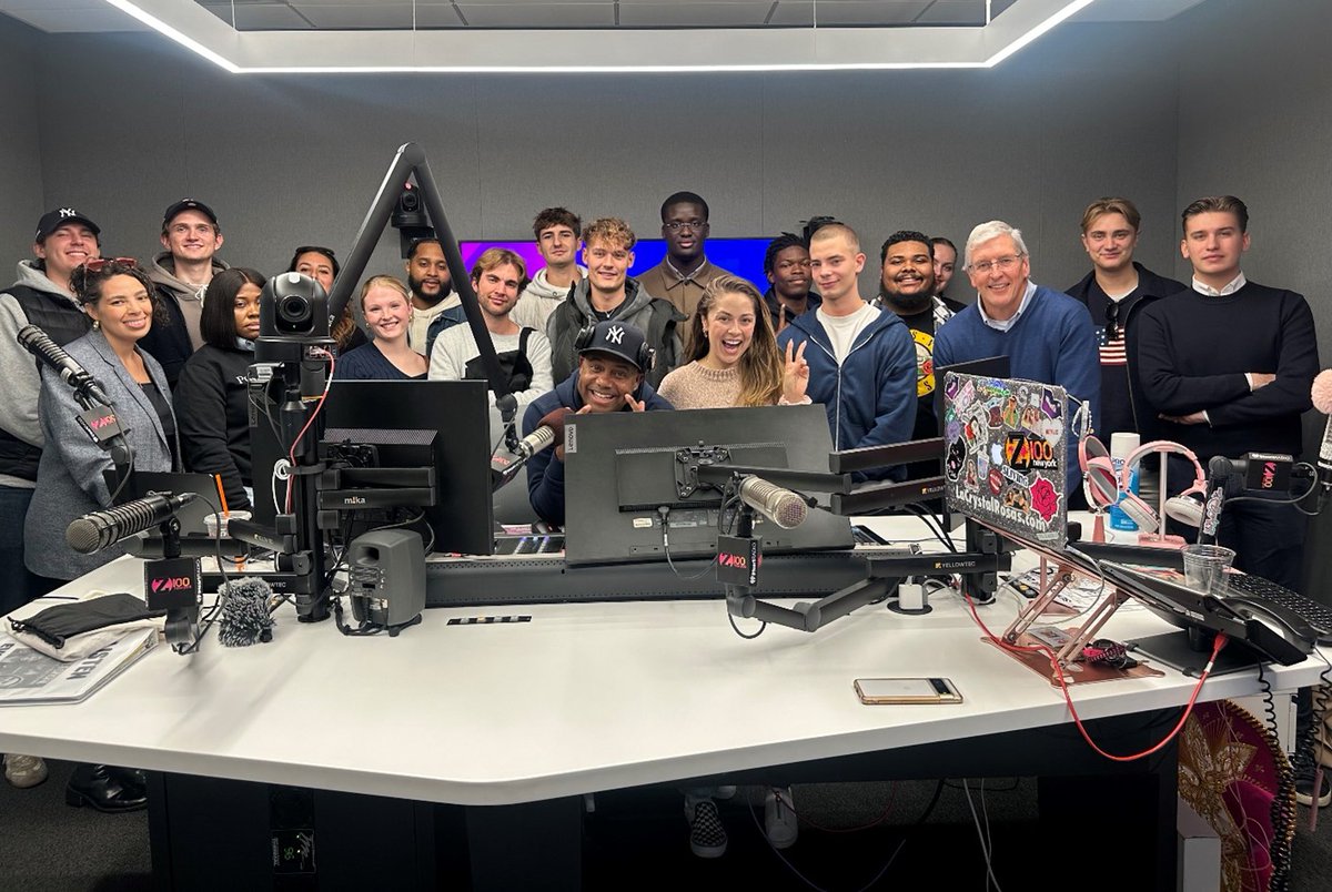BerkeleyCollege's tweet photo. 🎙️ Berkeley College students hit the airwaves via our Mentors in Media initiative with @iHeartMedia getting an exclusive, behind-the-scenes look at @Z100NewYork and @Power1051 - touring studios and shadowing radio legends like @LaCrystalRosas  @LenBoogs, and @angiemartinez! https://t.co/QpdTVGpHmz
