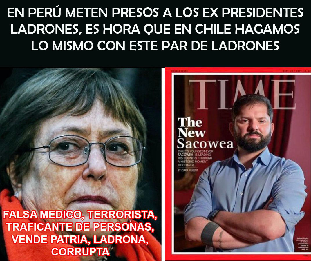En Perú, meten presos a los ex Presidentes Ladrones

En Chile, tenemos que hacer lo mismo, con este par

RT, Comparte si estas de acuerdo