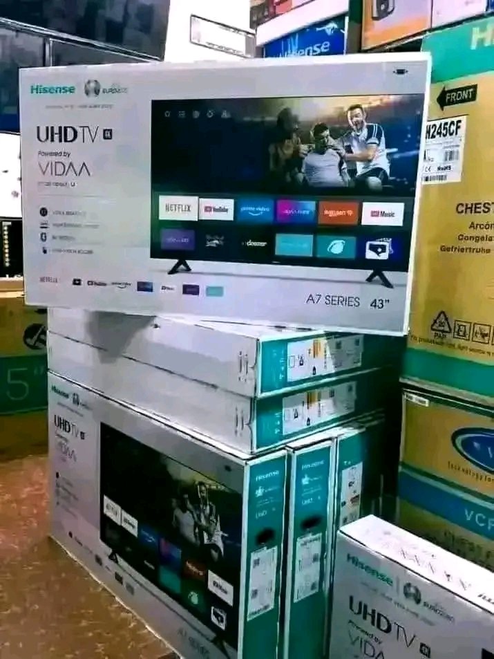 24 inches smart TV deposit 1,500 Daily payments 30 
32 inches smart TV deposit 2,500 Daily payments 35
40 inches smart TV deposit 3,500 Daily payments 50 
43 inches smart TV deposit 4,000 Daily payments 60 
50 inches smart TV deposit 5,000 Daily payments 70
Call 0789251639