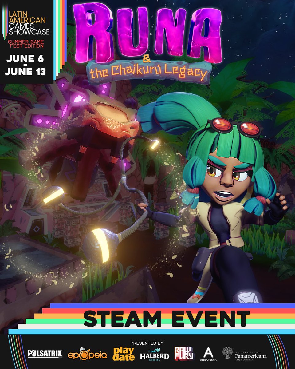 Runa & the Chaikurú Legacy 🎮 (@fannypackstu) on Twitter photo Super excited that Runa & the Chaikurú Legacy is part of #LAGS2025 – Summer Game Fest! 🎉
From June 6–13 you’ll find Runa alongside tons of awesome LatAm games.💫
Follow <a href="/LAGShowcase/">Latin American Games Showcase @ Gamescom LATAM</a> and come check it out!
#gamedev #indiedev #indiegame #madewithgodot Super excited that Runa & the Chaikurú Legacy is part of #LAGS2025 – Summer Game Fest! 🎉
From June 6–13 you’ll find Runa alongside tons of awesome LatAm games.💫
Follow <a href="/LAGShowcase/">Latin American Games Showcase @ Gamescom LATAM</a> and come check it out!
#gamedev #indiedev #indiegame #madewithgodot