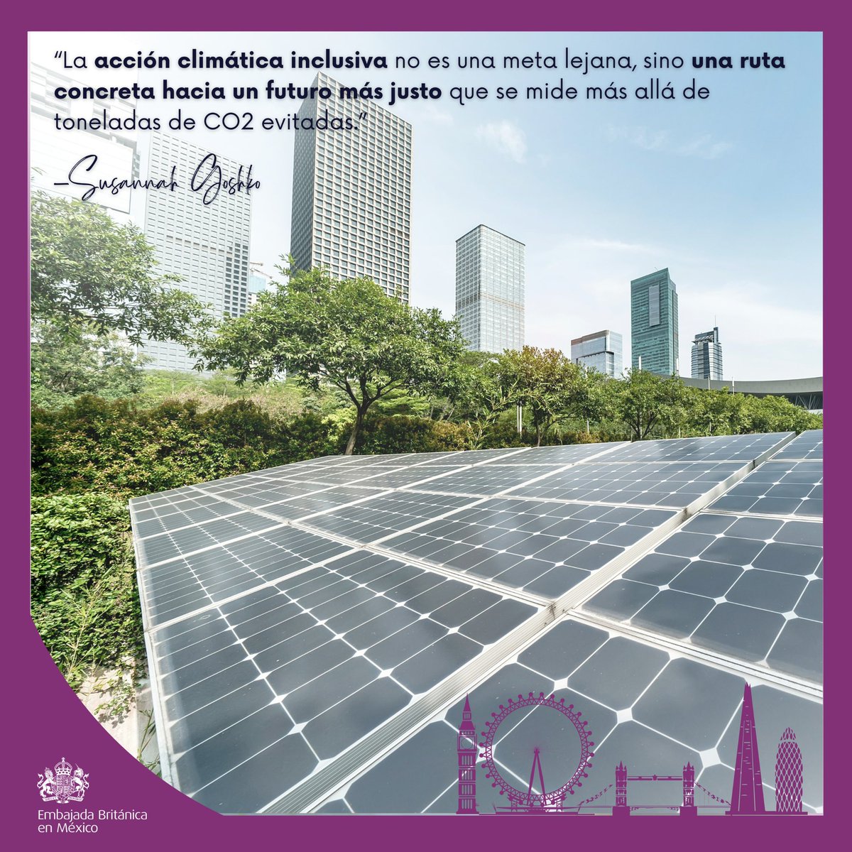 En 🇬🇧 tenemos la firme convicción de que la acción climática debe ser inclusiva y justa ya que, aunque el cambio climático nos afecta a todas y todos, no lo hace por igual.

Nuestra Embajadora <a href="/SusannahGoshko/">Susannah Goshko</a> escribe esta semana en <a href="/Excelsior/">Excélsior</a> sobre esto: bit.ly/3HobtI3