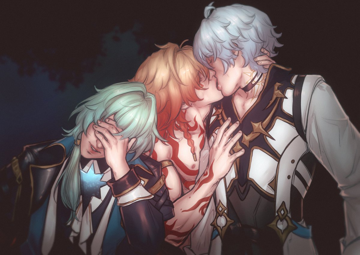 Mydei and Phainon: making out like nobody’s watching
Anaxa: he is watching. and suffering.
#phaidei