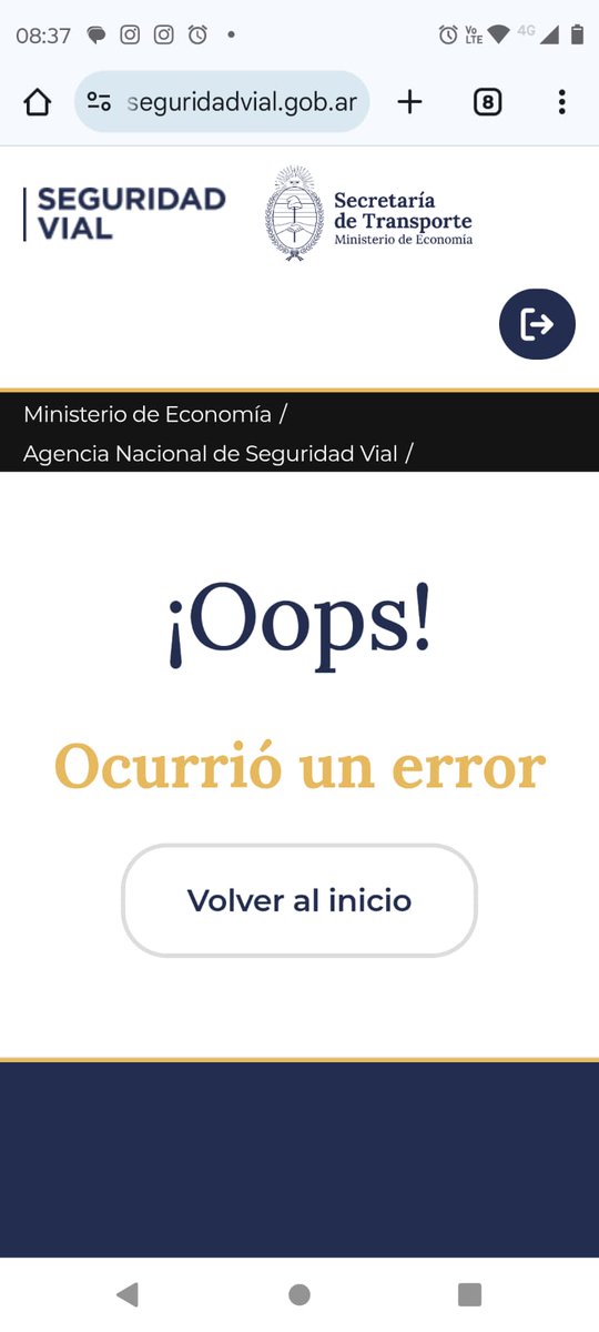 Franckofer's tweet photo. @pscarpinelli_sv @ANSV_Ar Estoy en la misma no puedo renovar mi licencia porq la página me da error https://t.co/PJ1j3I71Zd