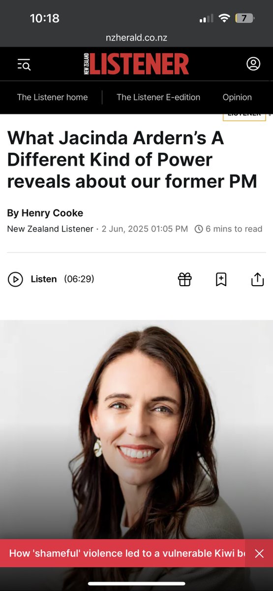 The Jacinda Ardern memoir is good. It’s well written and gives you real glimpses inside the brain of the prime minister through insane crises - something no other PM has done since Bolger. It is also frustrating in what it doesn’t decide to tackle, in how it glides over the ways