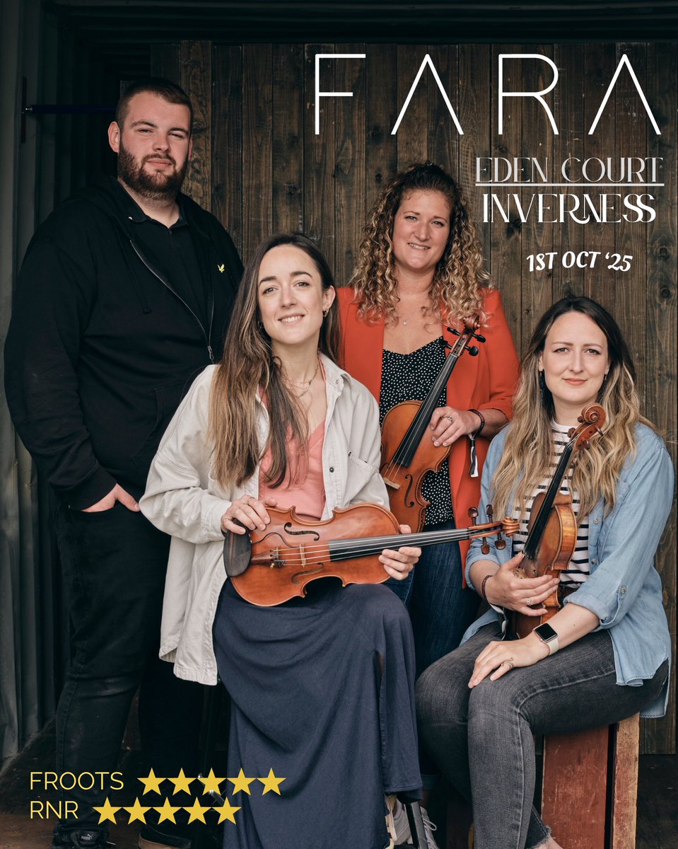 FΛRΛ (@faraorkney) on Twitter photo 🔥INVERNESS🔥
Fully delighted to announce we’ll be back in the capital of the Highlands this October!
🏛️ Eden Court Theatre
📆 1st October ‘25
🕰️ 7.30pm
🎟️ faramusic.co.uk
🔥ON SALE NOW🔥 🔥INVERNESS🔥
Fully delighted to announce we’ll be back in the capital of the Highlands this October!
🏛️ Eden Court Theatre
📆 1st October ‘25
🕰️ 7.30pm
🎟️ faramusic.co.uk
🔥ON SALE NOW🔥