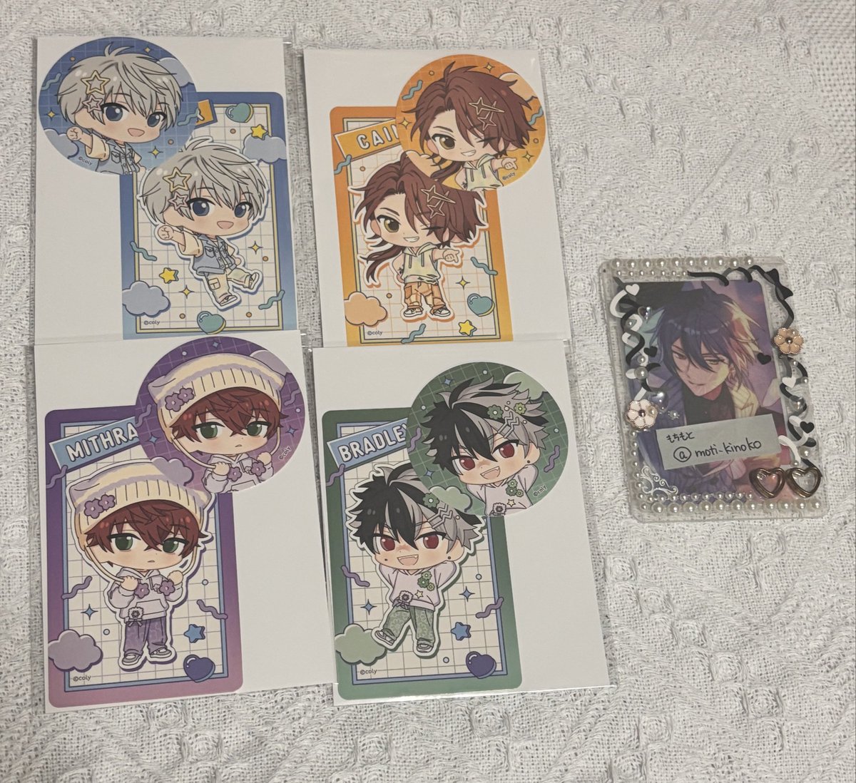 【交換】まほやく 5.5周年  ぺたコレ

譲▷♡ミスラ.ブラッドリー.カイン.アーサー

求▶︎♡オーエン.♡ネロ＞シノ.♡ファウスト.スノウ＞ヒースクリフ.ムル

♡⇆♡
郵送＞6/7名古屋要相談

検索からもお声がけ下さい