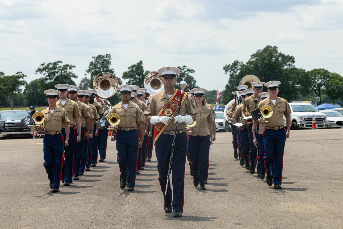 U.S. Marines (@usmc) on Twitter photo .<a href="/USMCSgtMaj/">Sergeant Major Carlos A. Ruiz</a>, the Silent Drill Platoon, and <a href="/2nd_MAW/">2nd Marine Aircraft Wing</a> band kick off the first day of #MarineWeekNashville at the <a href="/NashvilleSuperS/">Nashville Superspeedway</a> in Nashville, Tennessee, June 1, 2025.
Throughout 2025, #Marines across the globe will celebrate the 250th birthday of the Corps, commemorating, .<a href="/USMCSgtMaj/">Sergeant Major Carlos A. Ruiz</a>, the Silent Drill Platoon, and <a href="/2nd_MAW/">2nd Marine Aircraft Wing</a> band kick off the first day of #MarineWeekNashville at the <a href="/NashvilleSuperS/">Nashville Superspeedway</a> in Nashville, Tennessee, June 1, 2025.
Throughout 2025, #Marines across the globe will celebrate the 250th birthday of the Corps, commemorating,