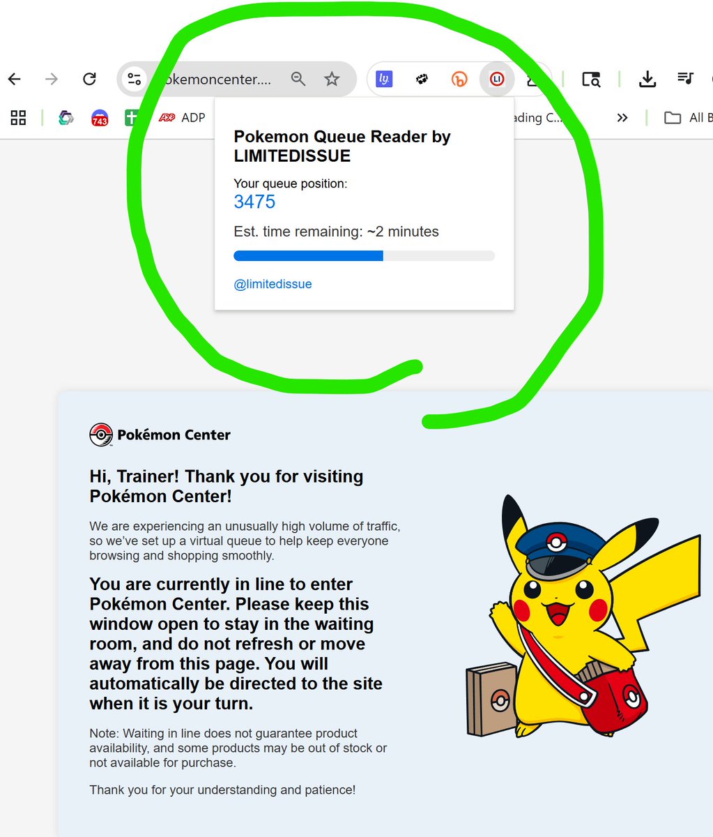 limited_issue's tweet photo. π¨ Just updated the Pokemon Queue Reader Chrome extension!
Updates:
β
Tracks your position
β³ Calculates estimated wait time
π Now with a live progress bar
π Auto-refreshes every 20 seconds
Download: https://t.co/DptB3Uhpnr
#PokemonCenter #ChromeExtension #LIMITEDISSUE https://t.co/JDo2wzek2x