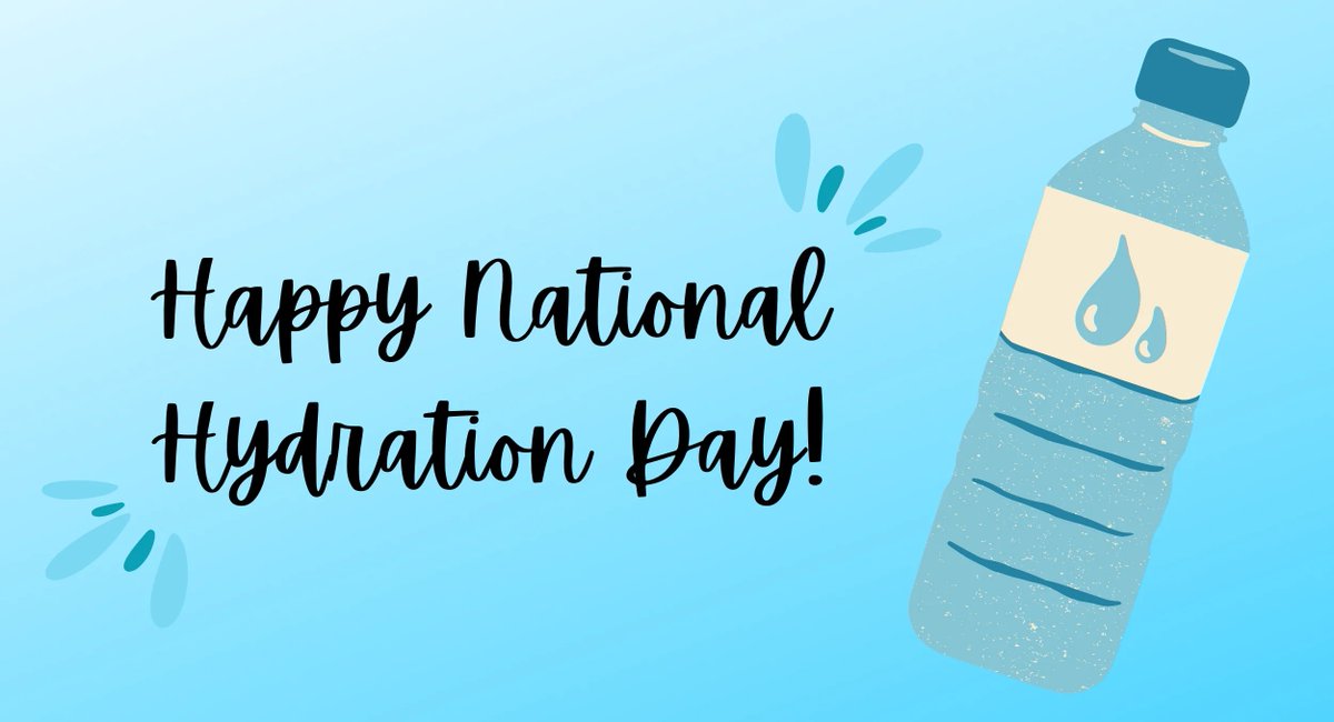 💧 Stay Hydrated, Stay Healthy! 🥤
It’s National Hydration Day—a perfect reminder to fuel your body with what it needs most: water! Don’t wait until you’re thirsty—sip throughout the day and stay ahead of dehydration, especially in the summer heat! Your body will thank you. 💦