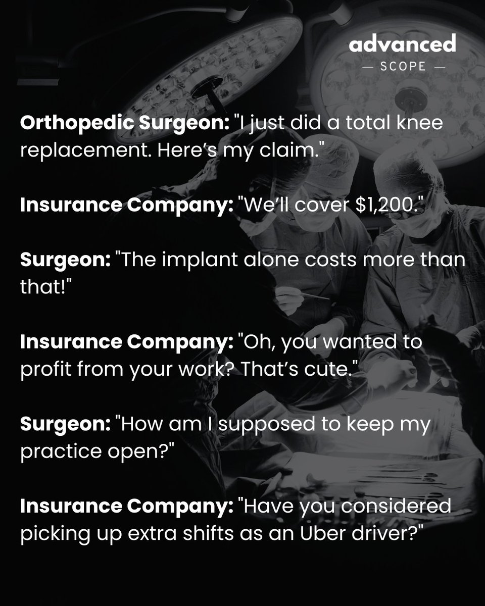 Super cute of insurance companies to do this, right? 🥵 Who can relate? 

#orthopedics #sportsmedicine #orthopedicsurgery #surgeon #healthcare