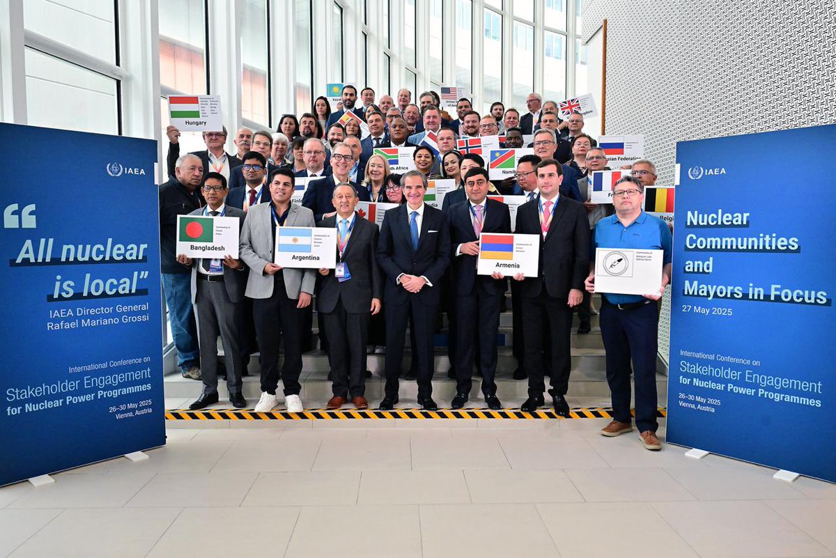 Stand Up for Nuclear (@standup4nuclear) on Twitter photo SPANISH MAYORS BACK NUCLEAR BEYOND 2035 🇪🇸
At the <a href="/iaeaorg/">IAEA - International Atomic Energy Agency ⚛️</a> Stakeholders’ Conference in Vienna,
75 mayors from around the world shared insights on hosting nuclear facilities— the benefits, duties, and challenges. Representing Spain, mayors from Ascó, Trillo & Almaraz urged the SPANISH MAYORS BACK NUCLEAR BEYOND 2035 🇪🇸
At the <a href="/iaeaorg/">IAEA - International Atomic Energy Agency ⚛️</a> Stakeholders’ Conference in Vienna,
75 mayors from around the world shared insights on hosting nuclear facilities— the benefits, duties, and challenges. Representing Spain, mayors from Ascó, Trillo & Almaraz urged the
