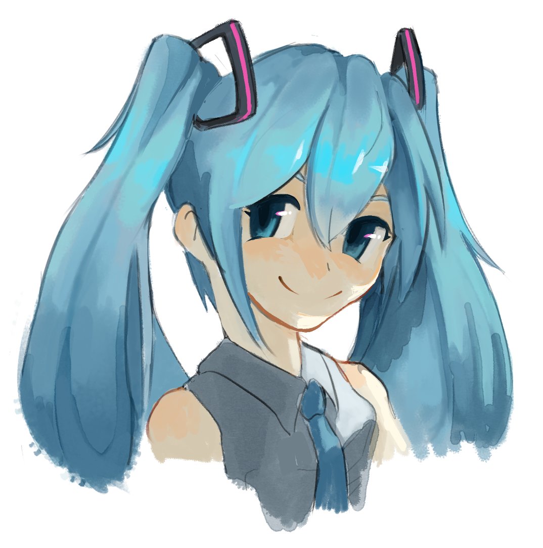 fiwbart's tweet photo. lil' miku doodle i did to cure art block (and to evade my responsibilities)

#初音ミク #HatsuneMiku https://t.co/q7SNWp2pgc