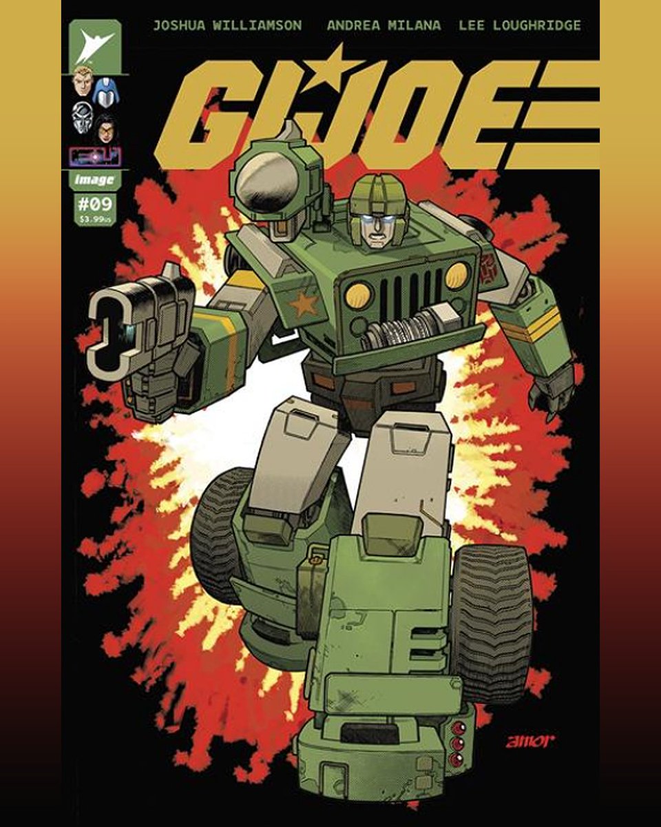 JohnAmor's tweet image. My variant cover for GI JOE 9 featuring HOUND! In stores July 16th! Super excited to finally be sharing this. Thank you to the fine folks at @skyboundent for the opportunity.
GI JOE #9 CVR D INC 1:25 by John Amor 
UPC: 70985304167200941
Lunar Code: 0525IM362
#energonuniverse
