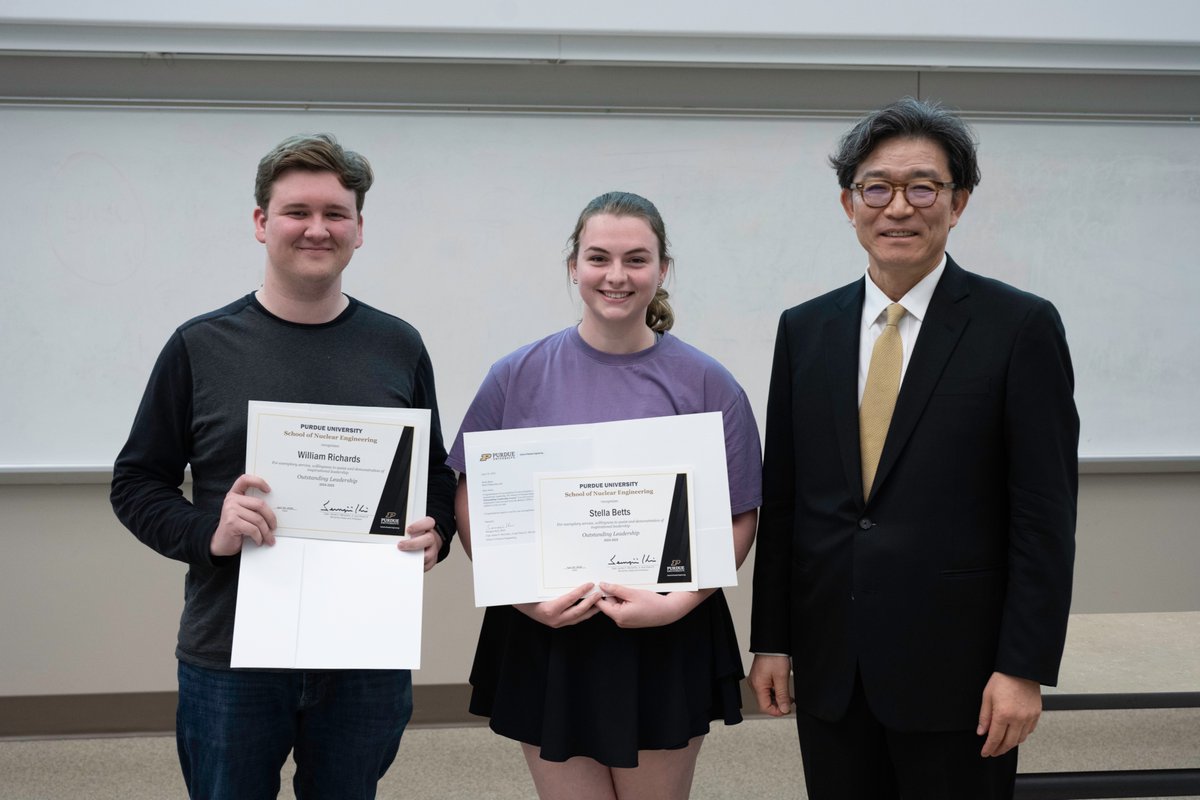 Congratulations to the students and faculty recognized at the 2024–2025 School of Nuclear Engineering Recognition Seminar! Your hard work and dedication continue to drive excellence in our community.

Read more: bit.ly/43UMQvk