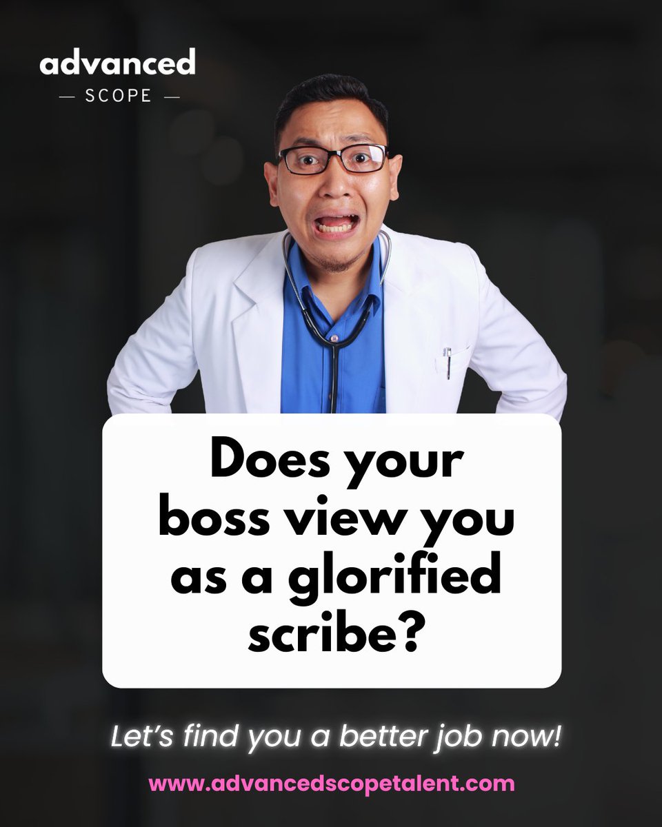 Advanced Scope (@advanced_scope) on Twitter photo That's a no from me dog.... time for a new job. madison@advancedscopetalent.com
#physicianassistant #physicianassociate #nursepractitioner #healthcarejobs That's a no from me dog.... time for a new job. madison@advancedscopetalent.com
#physicianassistant #physicianassociate #nursepractitioner #healthcarejobs