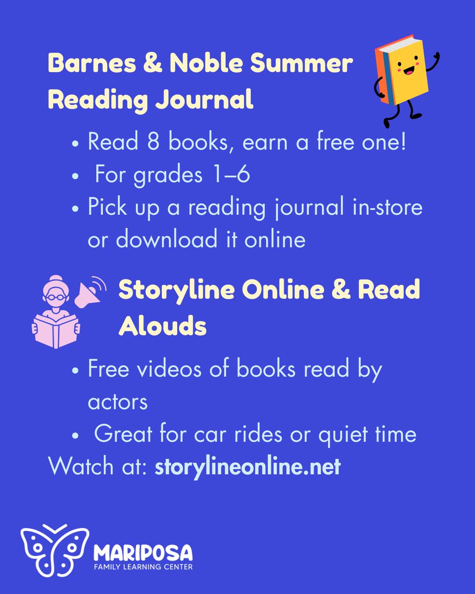 Parent Resource: Summer Reading Program Recs!📖✨

#SummerReading #ReadingProgramRecs #MariposaFLC #EastAustin #LearningThroughPlay #EarlyLearning #FunInTheSun #LearningIsFun