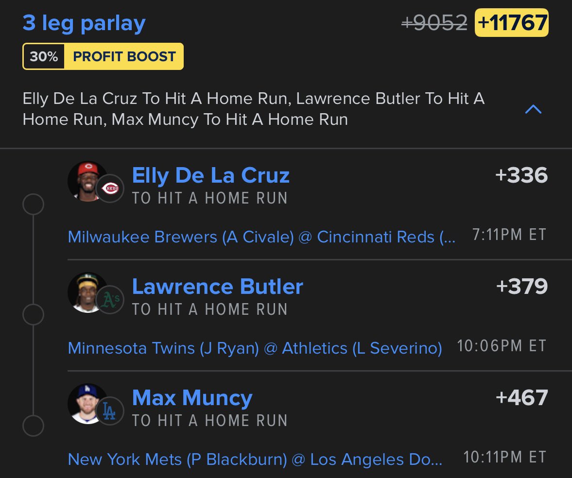 WeHitThose (@wehitthose__9) on Twitter photo Collab with my guy <a href="/Kenny3Legs/">Kenny3Legs</a> 🤜🏻🤛🏻
⭐️ Elly De La Cruz
⭐️ Lawrence Butler
⭐️ Max Muncy
Giving someone $50 that LIKES if we cash!
Tail ➡️ tinyurl.com/35xnkau5 Collab with my guy <a href="/Kenny3Legs/">Kenny3Legs</a> 🤜🏻🤛🏻
⭐️ Elly De La Cruz
⭐️ Lawrence Butler
⭐️ Max Muncy
Giving someone $50 that LIKES if we cash!
Tail ➡️ tinyurl.com/35xnkau5