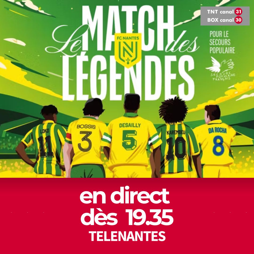 LE MATCH DES LÉGENDES : CE MARDI EN DIRECT SUR TELENANTES
Les légendes du #FCNANTES rencontrent les stars du Variétés Club de France. Une soirée exceptionnelle à vivre en direct sur TELENANTES.